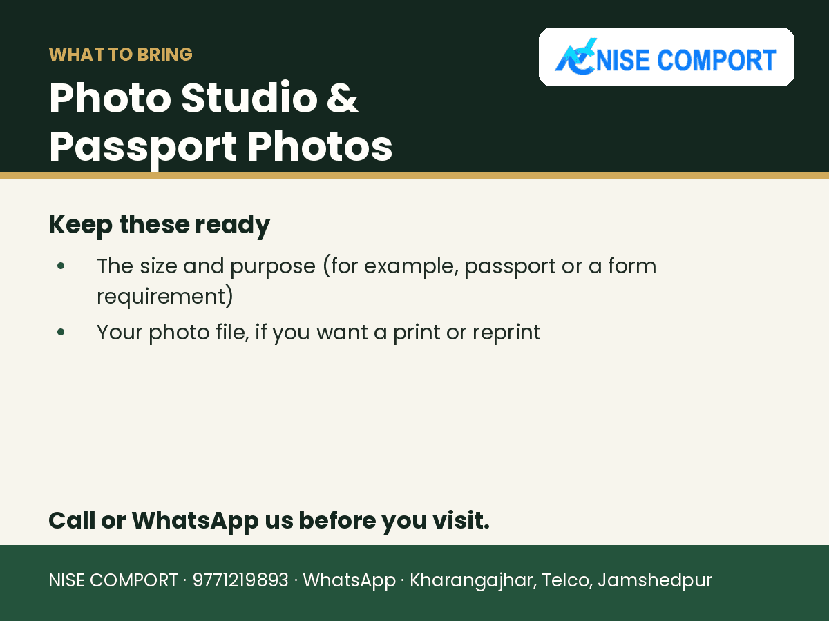 Photo Studio, Photo Prints & A4/A3/A2 Printing in Jamshedpur: explainer slide 3