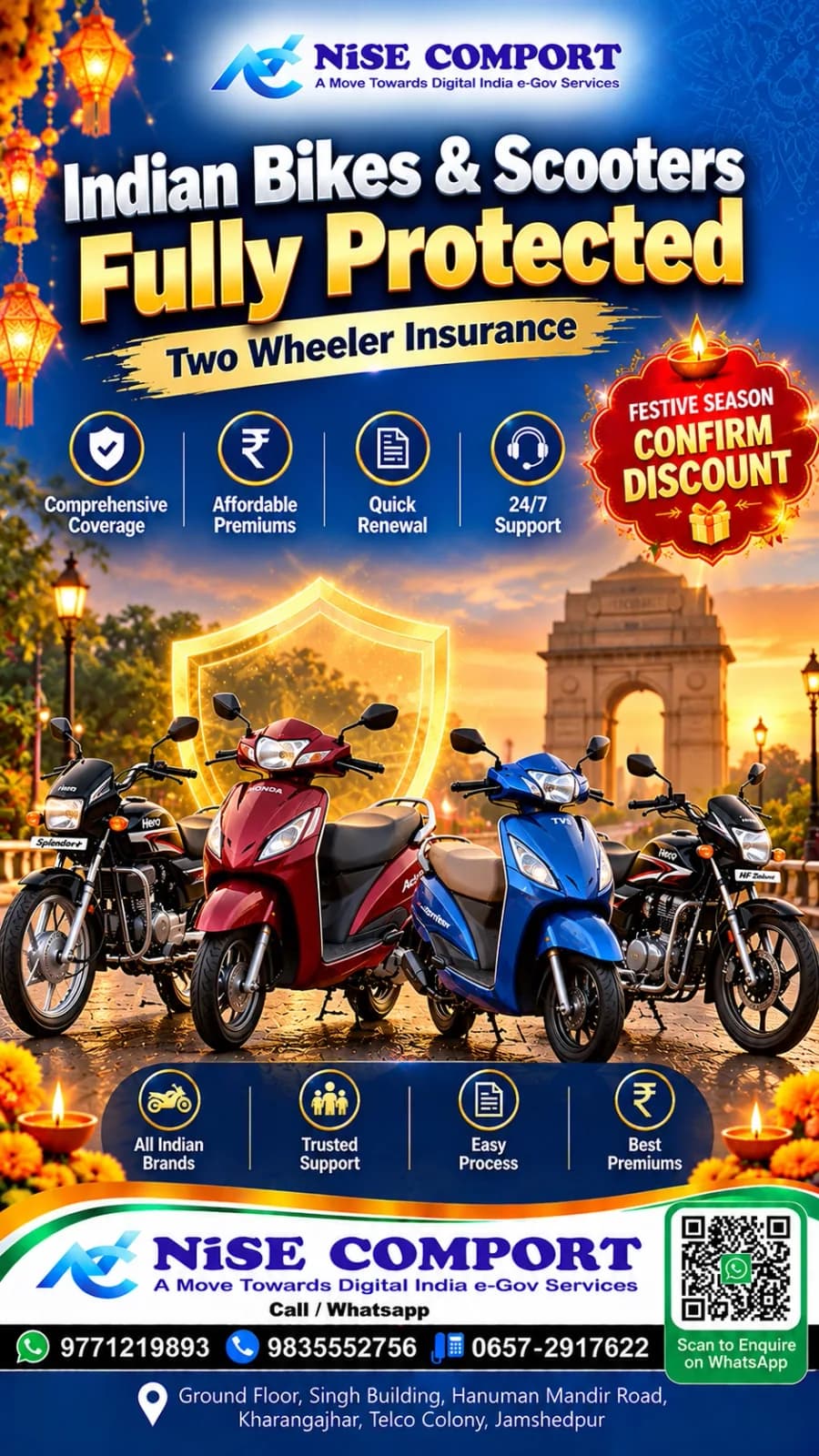 Bike insurance help at NISE COMPORT Pragya Kendra, Kharangajhar, Telco, Jamshedpur (photo 7)